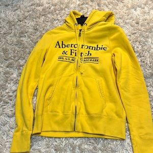 Yellow Abercrombie zip up jacket